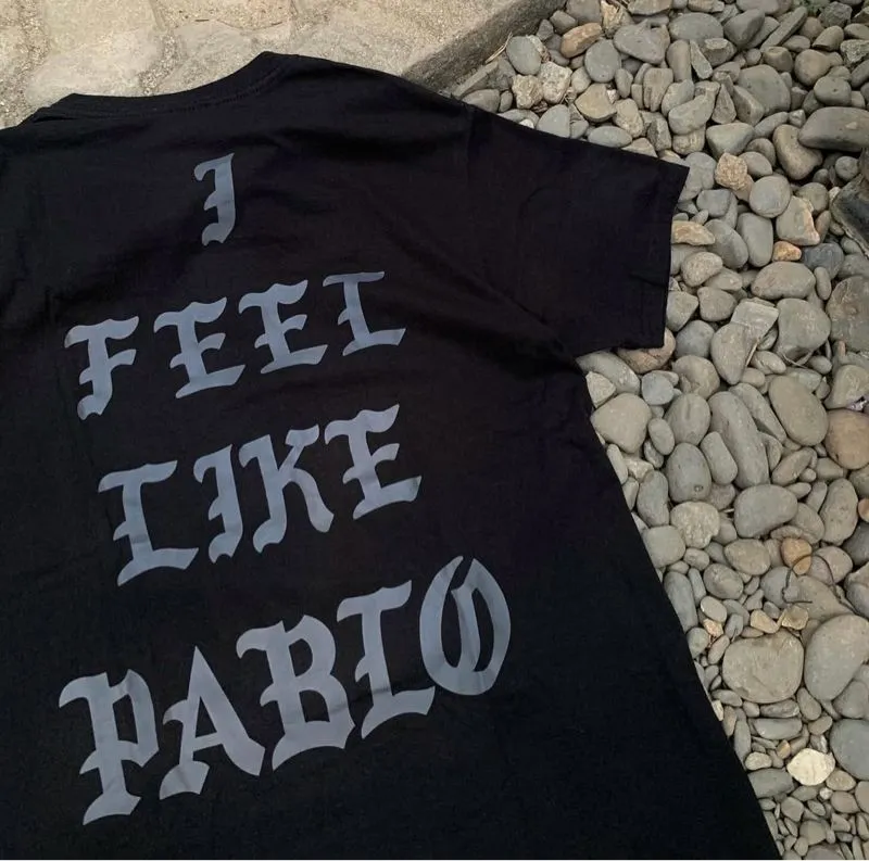 Kanye west - i feel like pablo | “ chicago “ T-shirt black photo 1