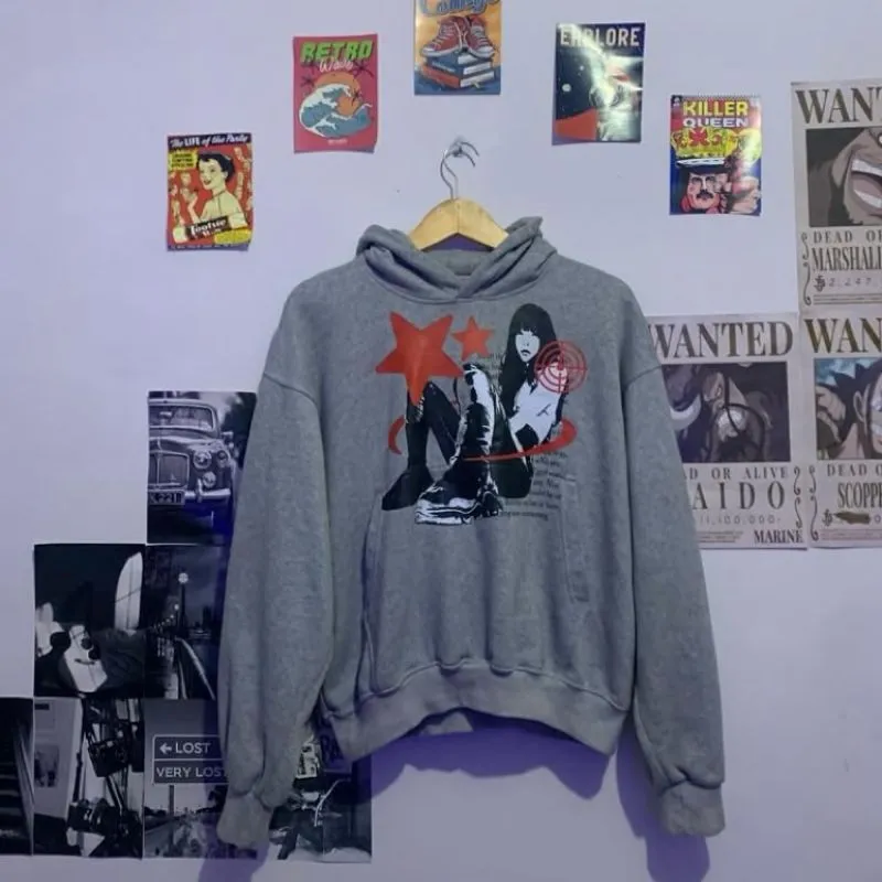 Udloff Hoodie Boxy Misty Grey Star Girls Unisex/Hoodie Boxy  photo 1
