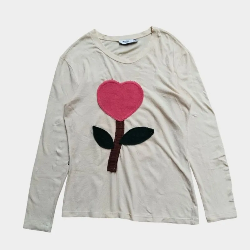 Moschino jeans patch work flower long sleeve photo 1