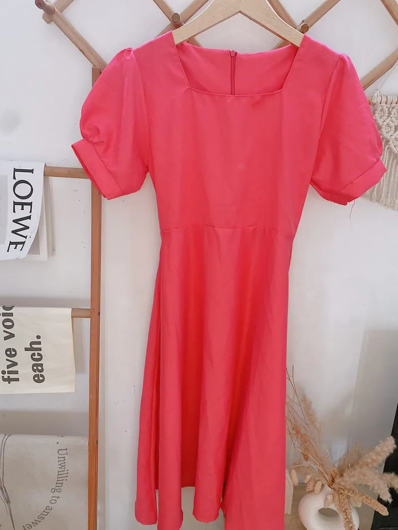 Casual Summer dress Wanita pink photo 1