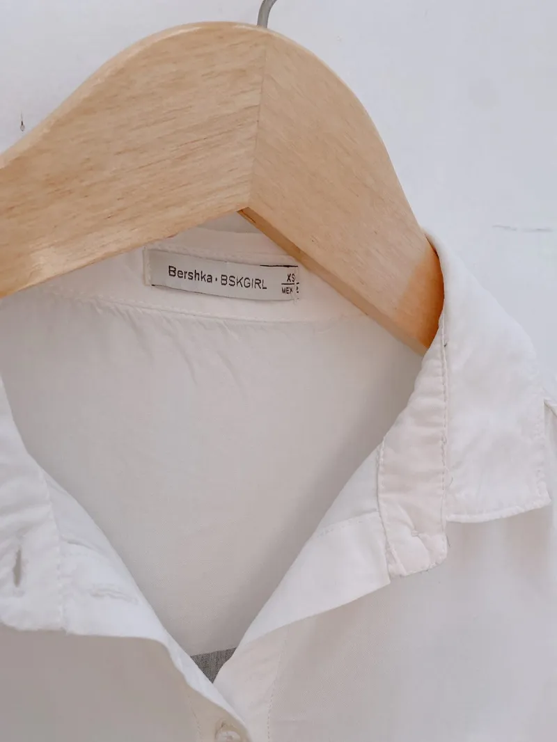 Bershka Casual Blouse Wanita white photo 1