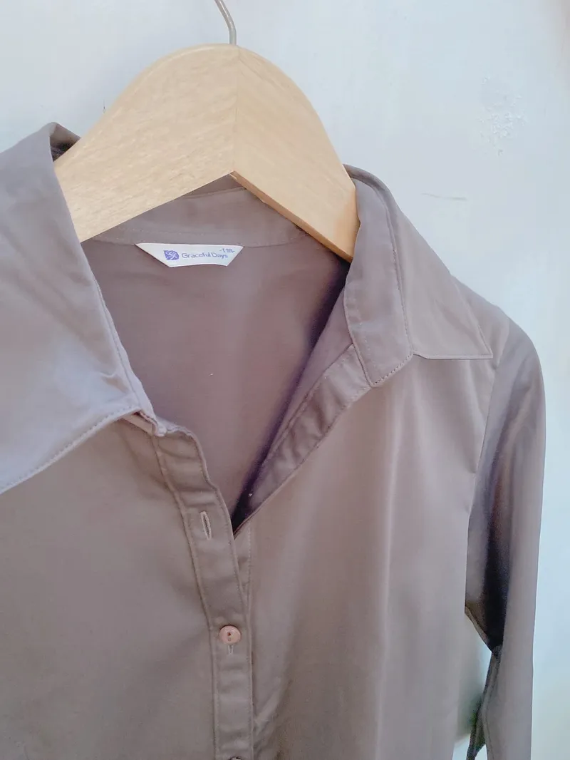 Casual Blouse Wanita gray photo 1