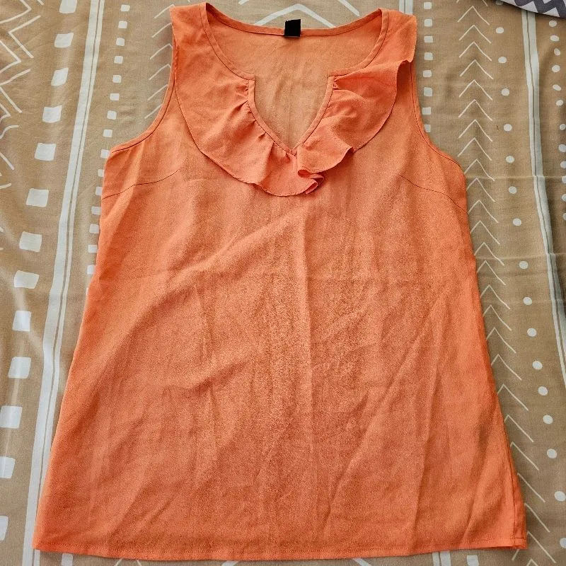 GG5 Orange Blouse Baju Kerja Size M photo 1