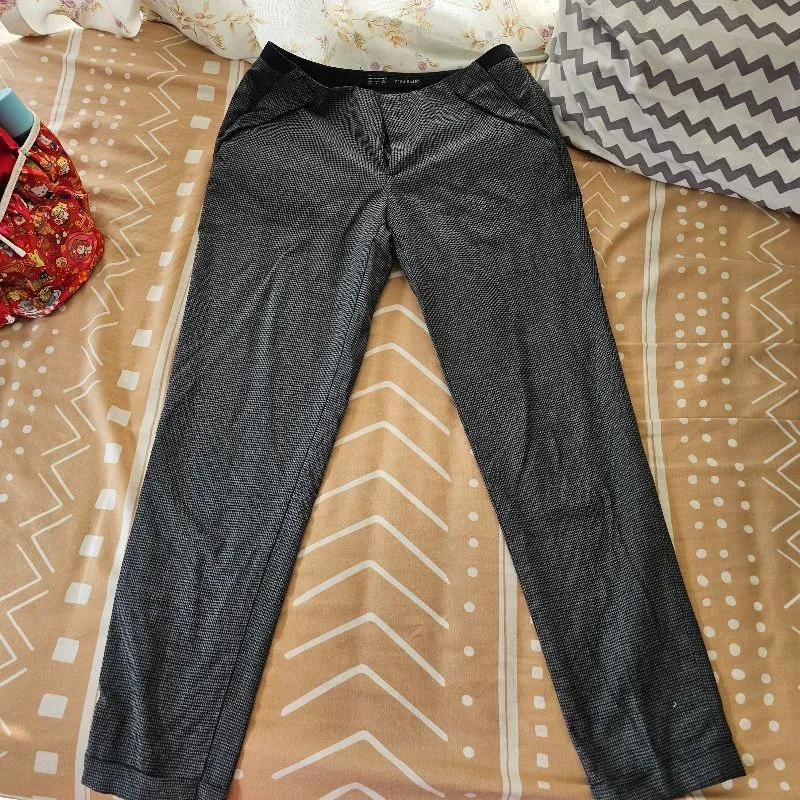 Zara Grey Pants Trousers Size S Celana Kerja photo 1