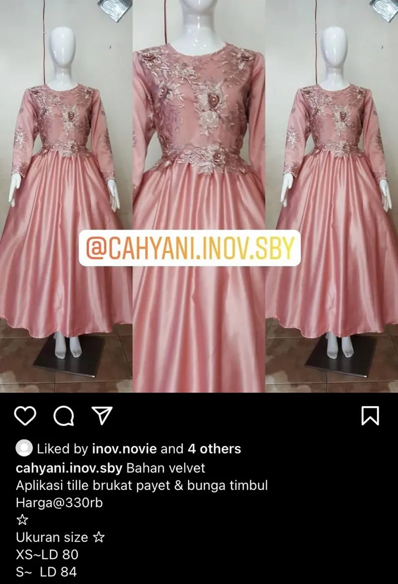 Casual Baju muslim Wanita pink photo 1