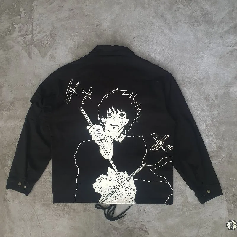1on1 NAGUMO SAKAMOTO DAYS Work Jacket | Rework | Handmade photo 1