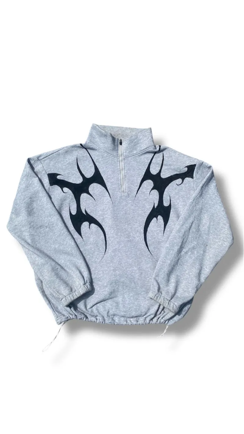 Half Zip Grey Y2K  photo 1