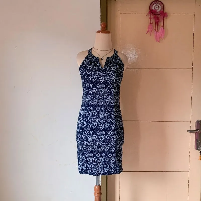 SECRET LABEL Navy Floral Dress  photo 1