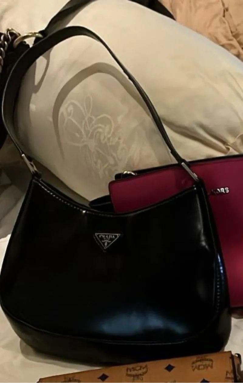 PRADA CLEO BAG BRUSHED LEATHER IN BLACK  photo 1