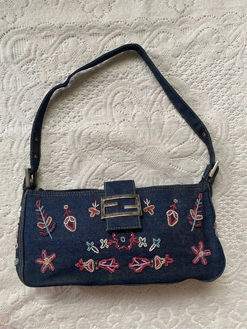 Fendi Jeans Beaded Shoulder Bag photo 1