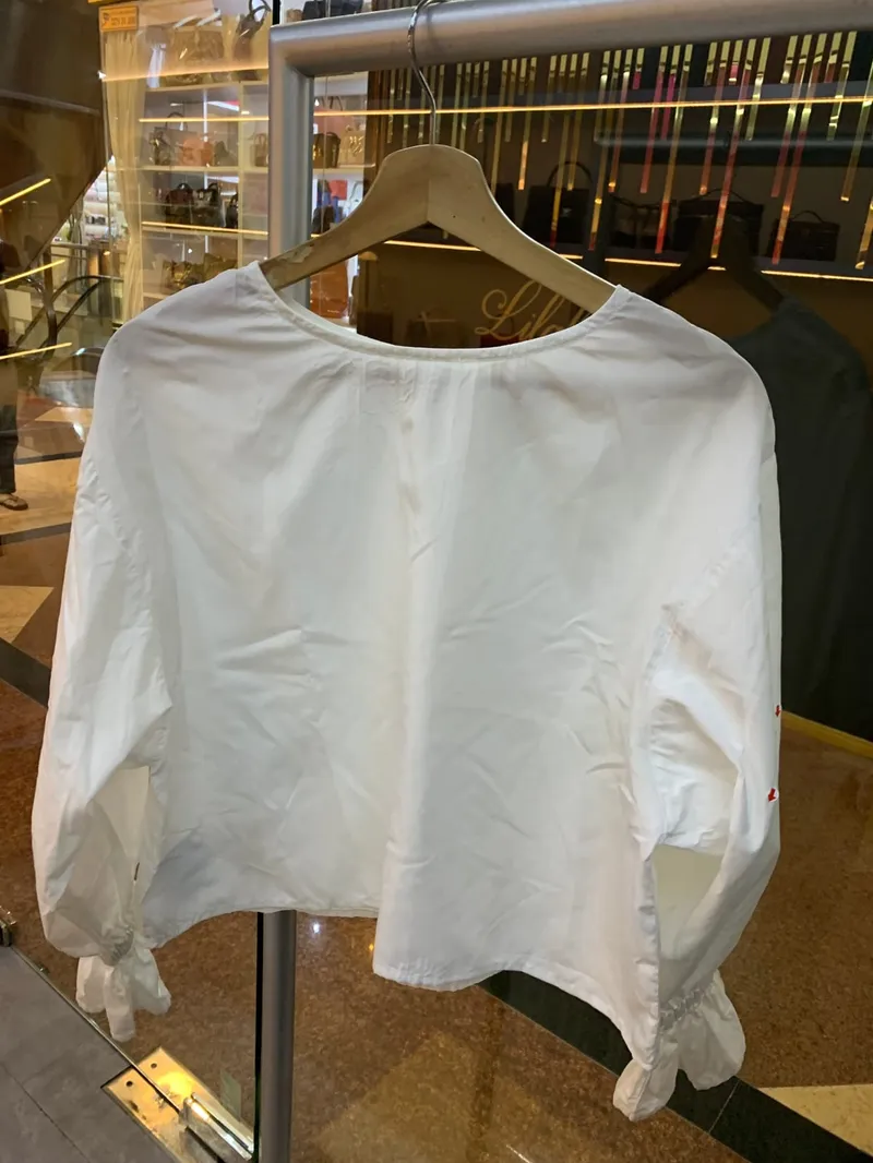 Minimalist Casual Blouse Wanita white photo 1