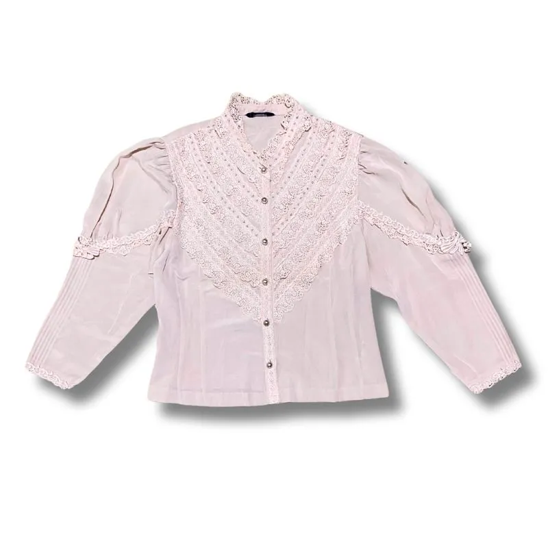 Vintage Beautiful Pearls Femme Blouse Dusty Pink photo 1