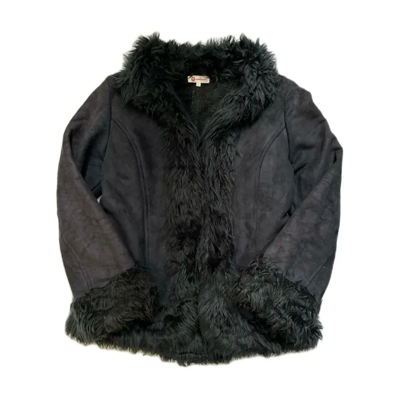 Lisa Row Inspired Suede Fur Midi Coat photo 1