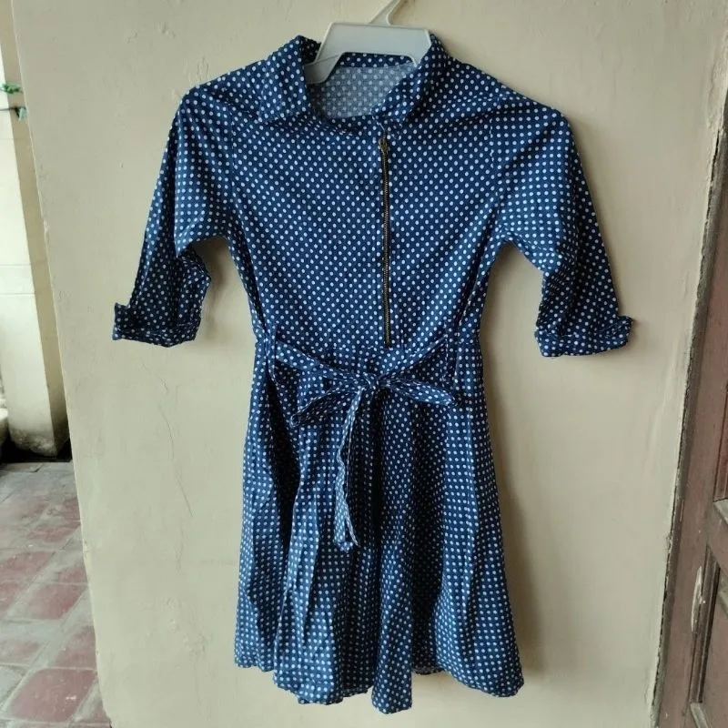 Dress Polkadot Biru photo 1