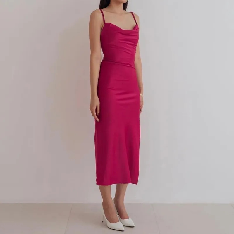 Luxury Minimalist Evening dress Wanita pink photo 1