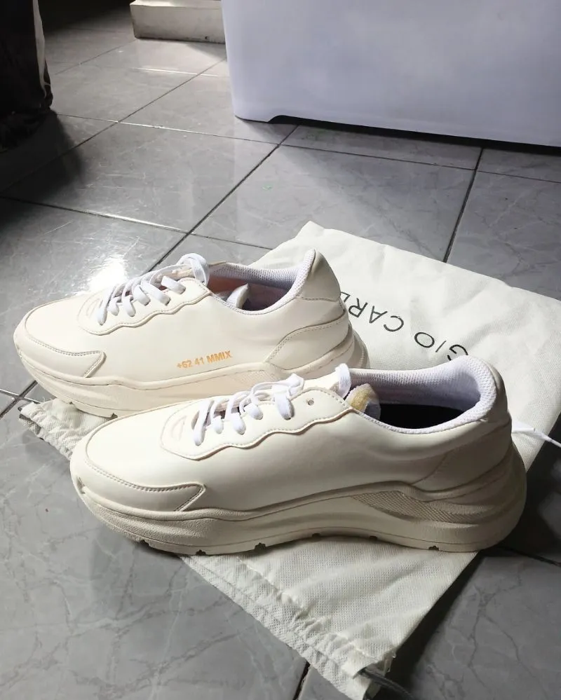 Gio Cardin - Sneakers Pria Wanita Zeus Triple White photo 1