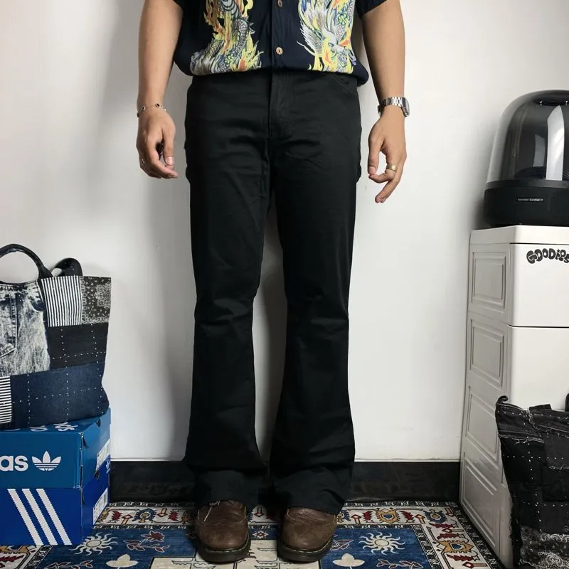 (Size 33) Fox Bootcut Solid Black Jeans photo 1