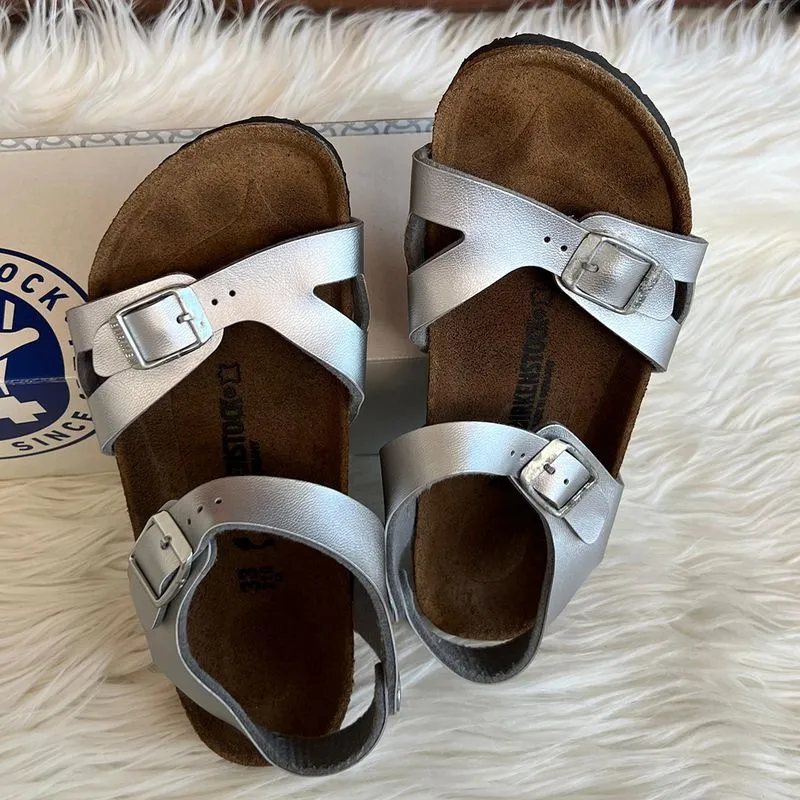 Birkenstock Casual Sandals & slide Wanita gray photo 1