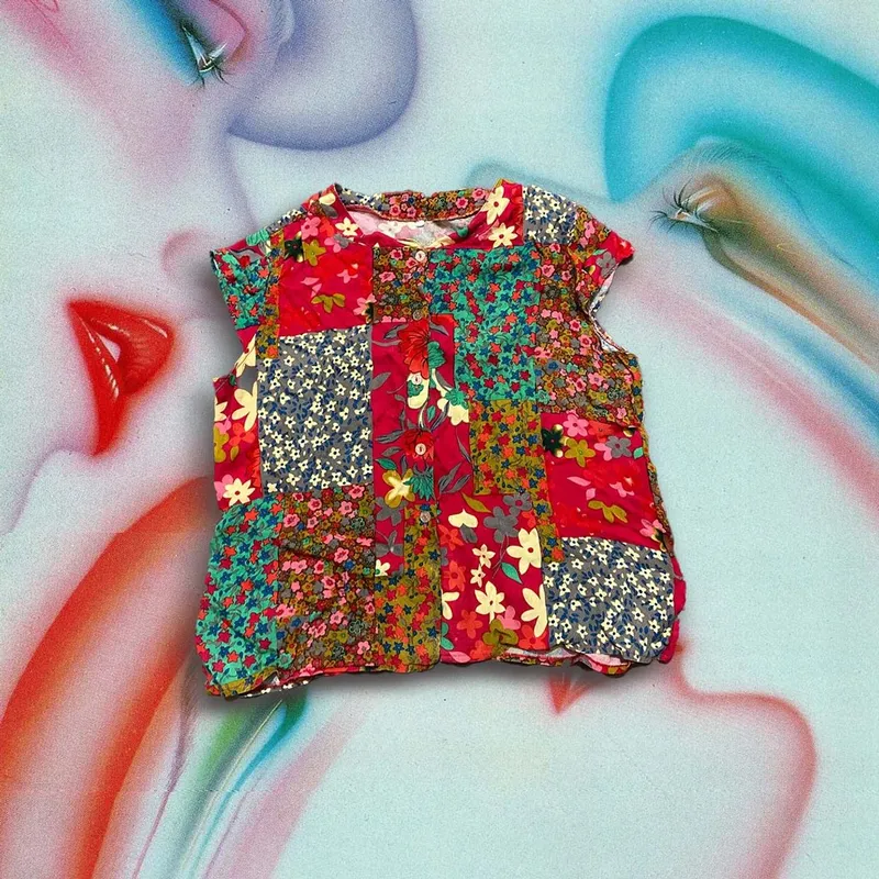 Floral Sleeveless Button Up 💐 LD: photo 1
