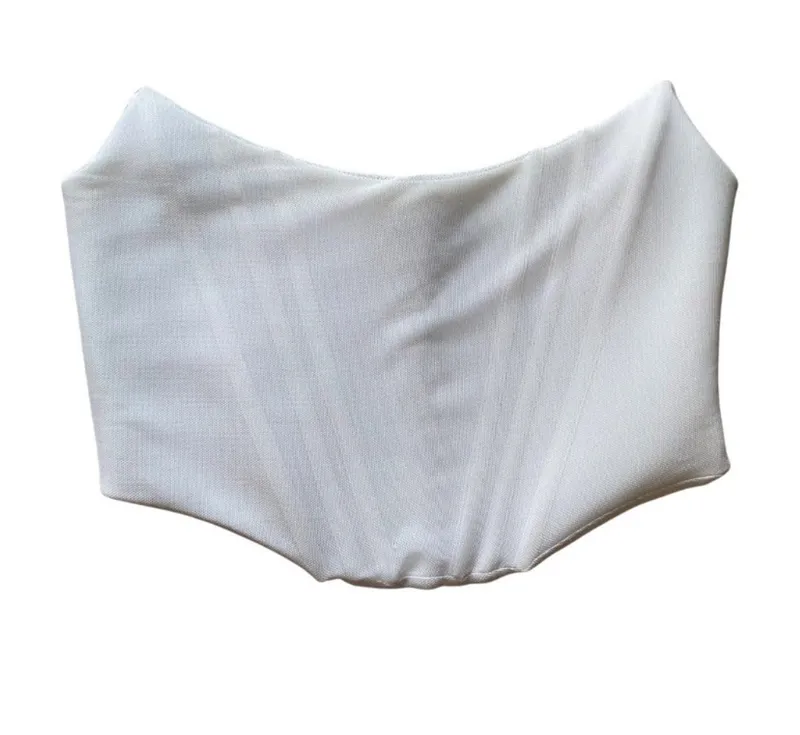 ZARA Y2K Futurist Corset Wanita white photo 1