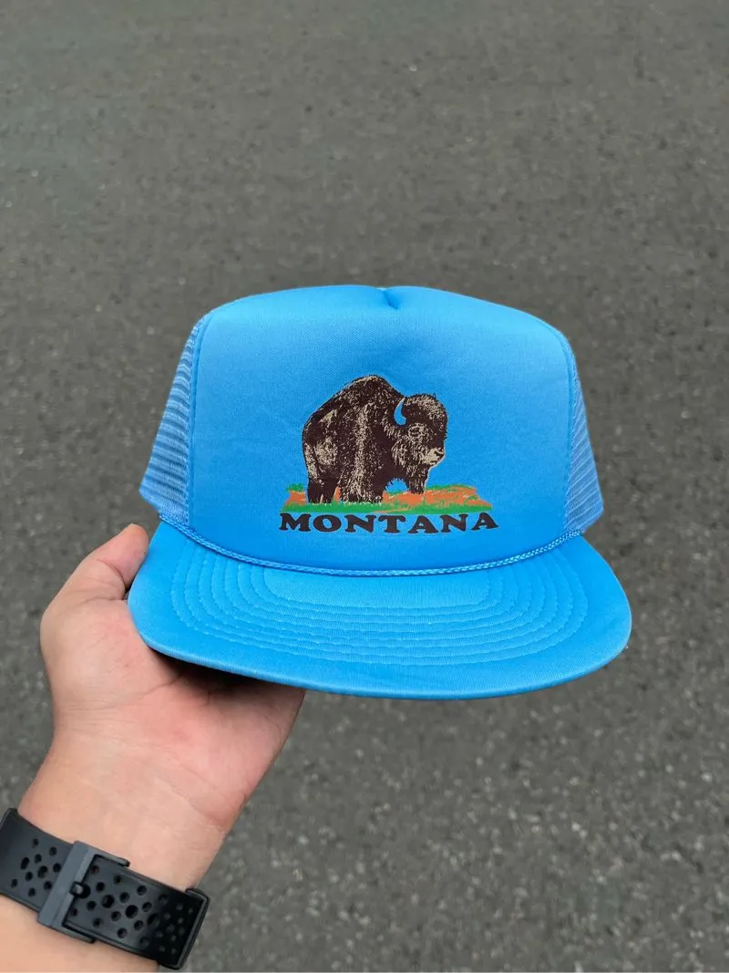 Vintage Casual Hat Pria blue photo 1