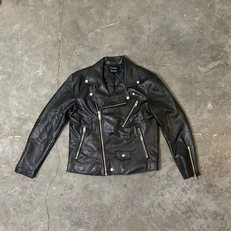 Leather Jacket Biker Ramones Brand Fudge Store photo 1