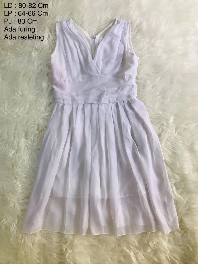 DRESS WHITE CHIFON NEW + TAG photo 1