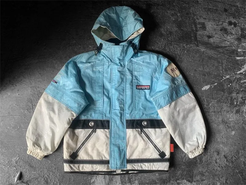 Vintage Club Descente Ski Jacket - Blue White Retro Outdoor  photo 1
