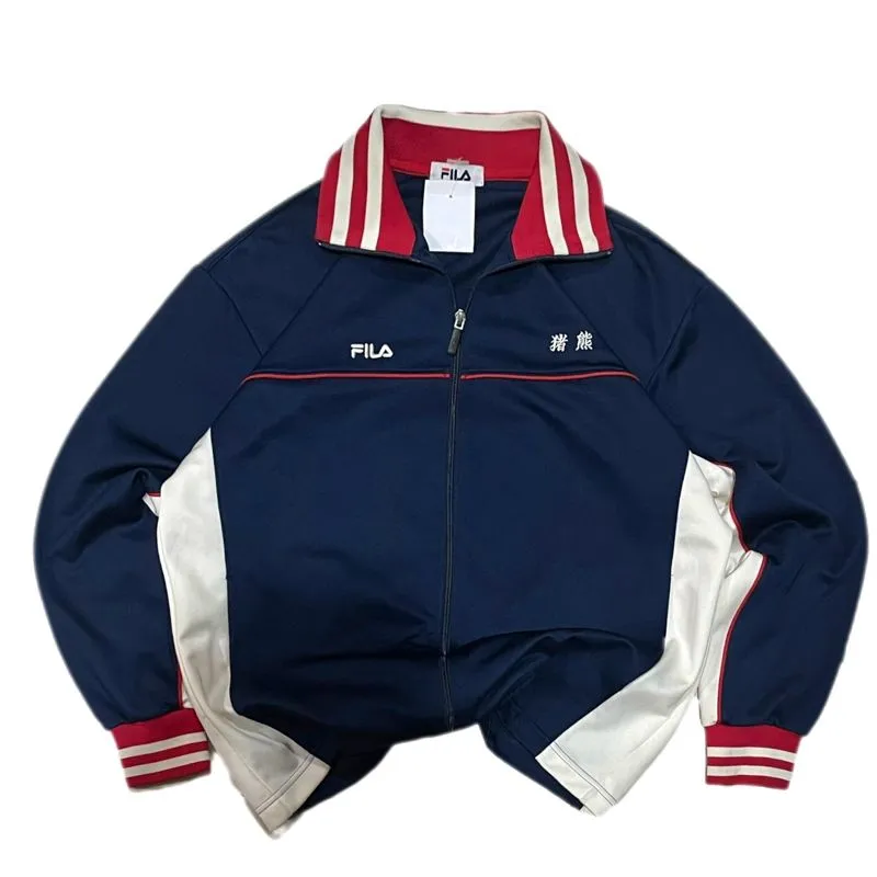 VINTAGE 80s Styled Fila Track Jacket
