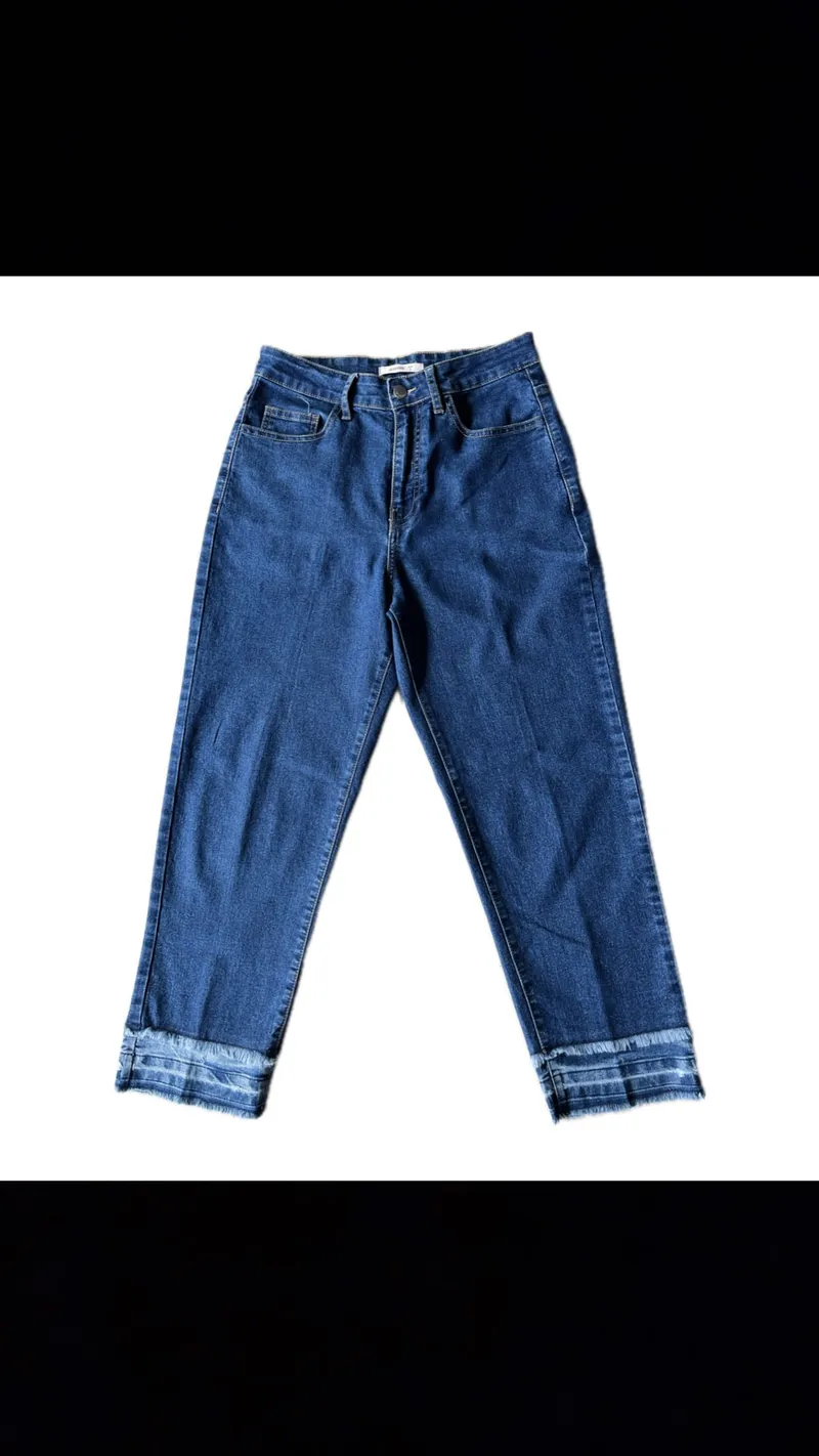 et cetera Minimalist Casual High waisted jeans Wanita navy photo 1