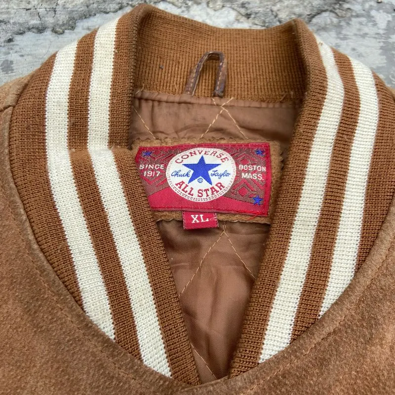 Converse Varsity Jacket Vintage 'Brown Suede' - Preloved