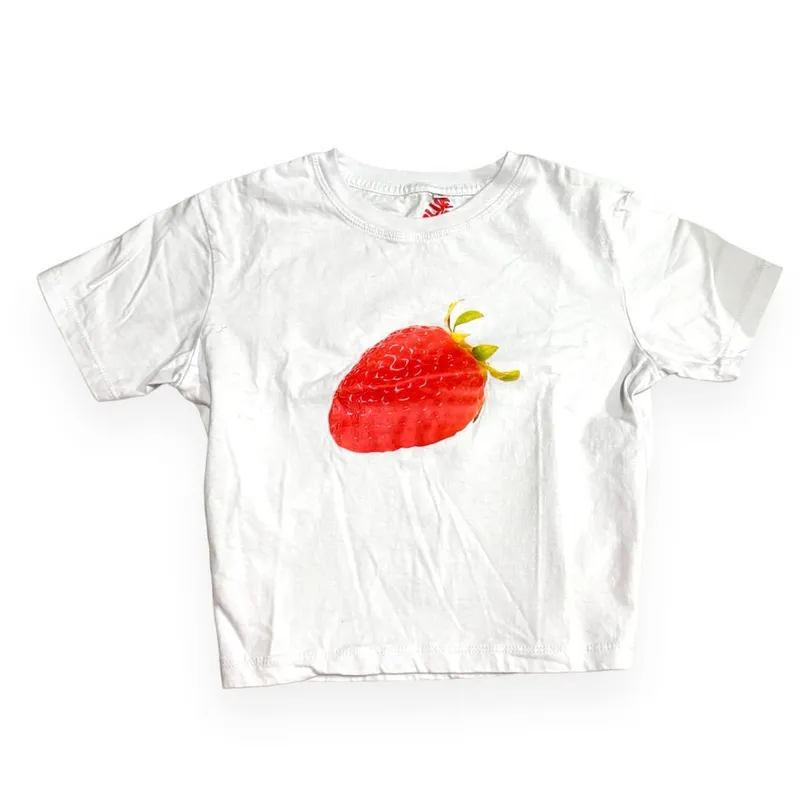 Y2K Indie T-shirt Wanita white photo 1