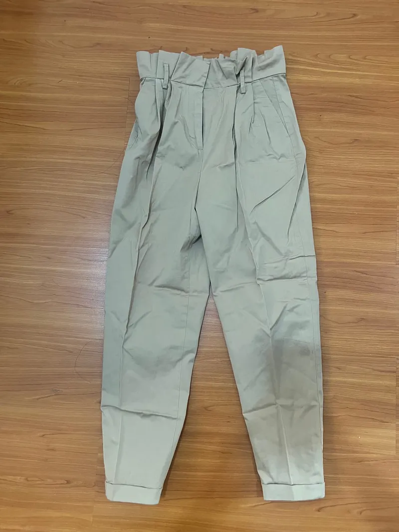 Bershka Casual Casual trouser Wanita tan photo 1