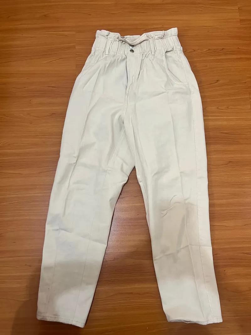H&M Casual Casual trouser Wanita tan cream photo 1