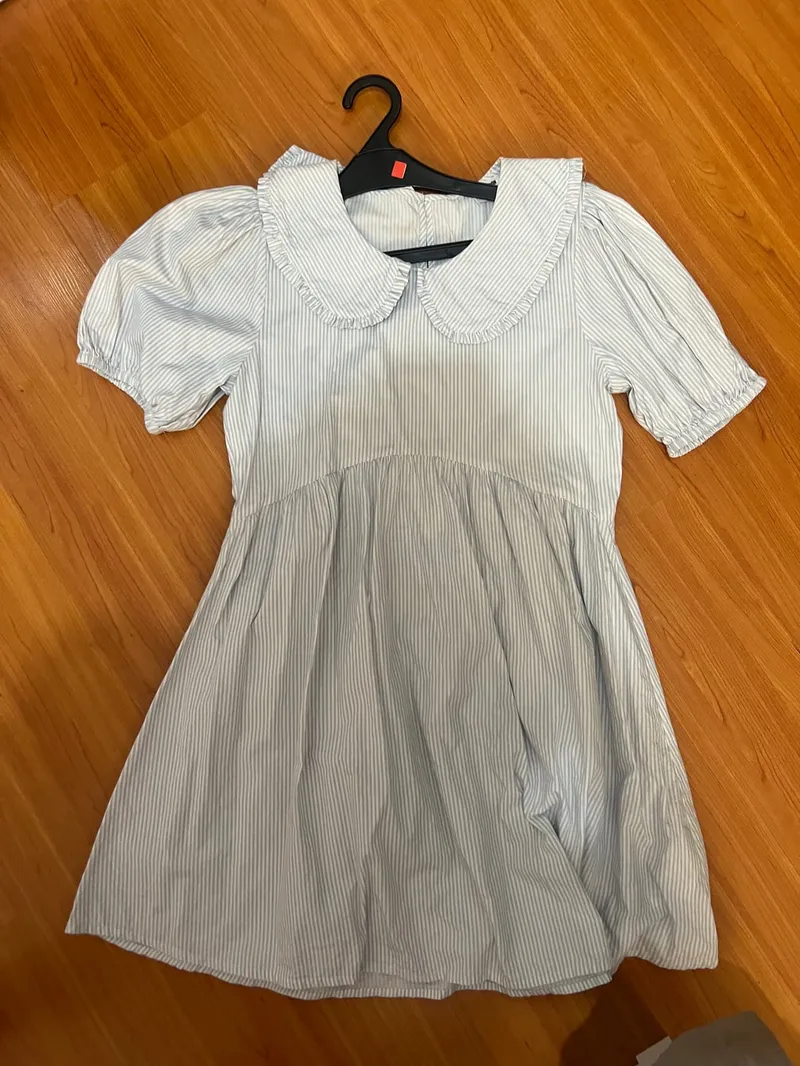 Cotton On Coquette Summer dress Wanita white blue photo 1