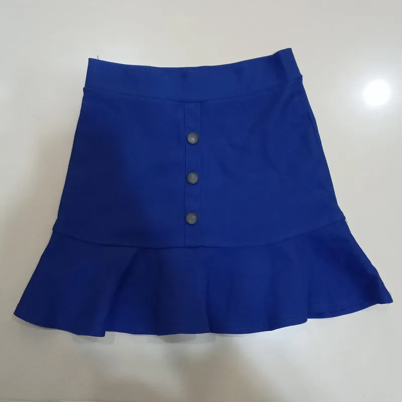 Casual Mini skirt Wanita navy blue photo 1