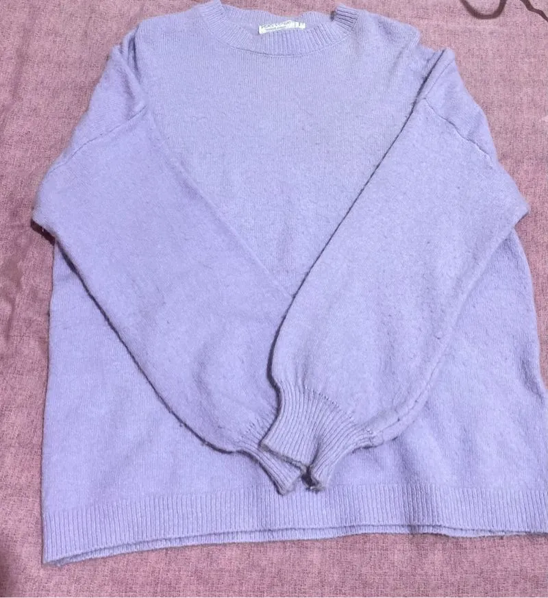 sweater rajut knit pastel lilac  photo 1