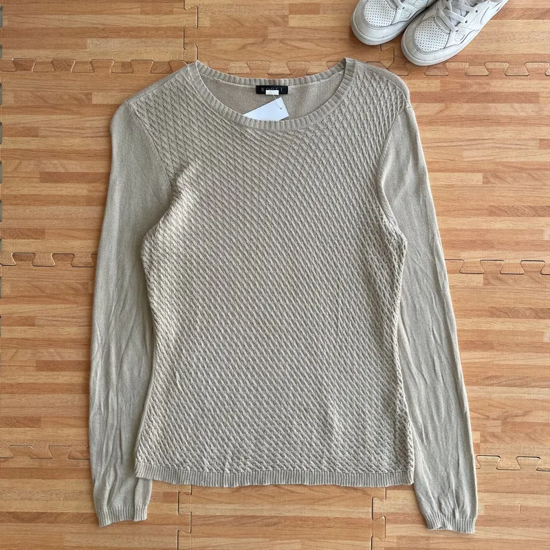 Minimalist Casual Cardigan Wanita cream photo 1