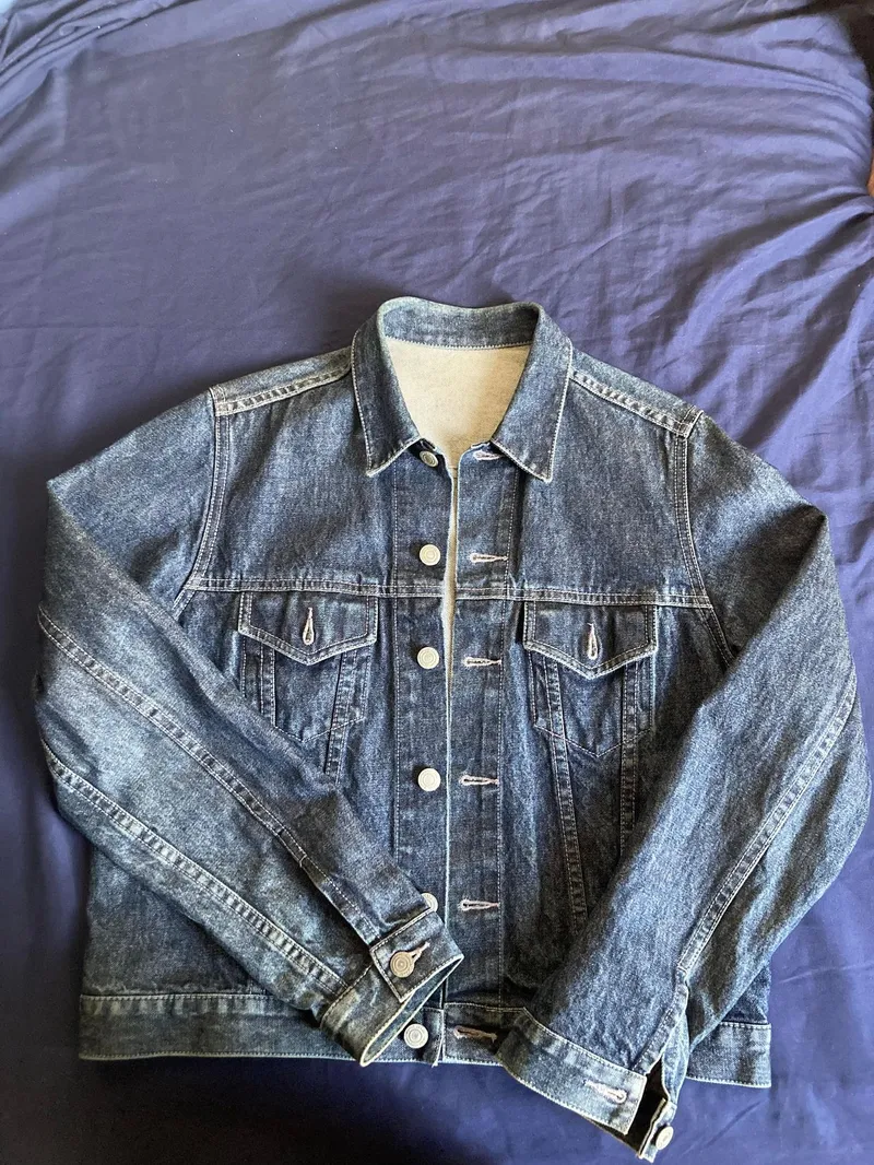 Uniqlo Vintage Streetwear Denim jacket Wanita navy photo 1