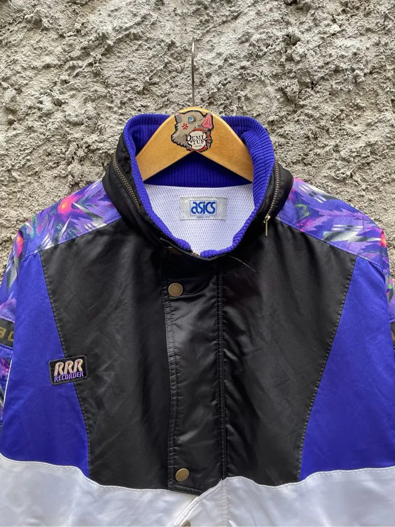 Jacket Vintage Asic Recorder Collorblock Preloved