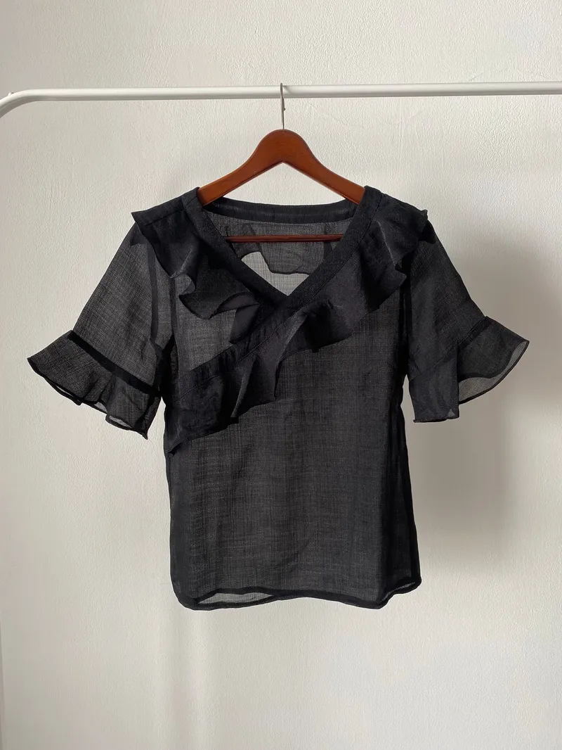 Casual Blouse Wanita black photo 1