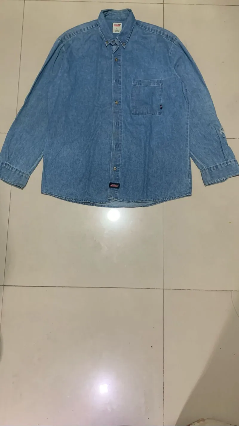 Dickies Streetwear Y2K Casual shirt Pria gray photo 1