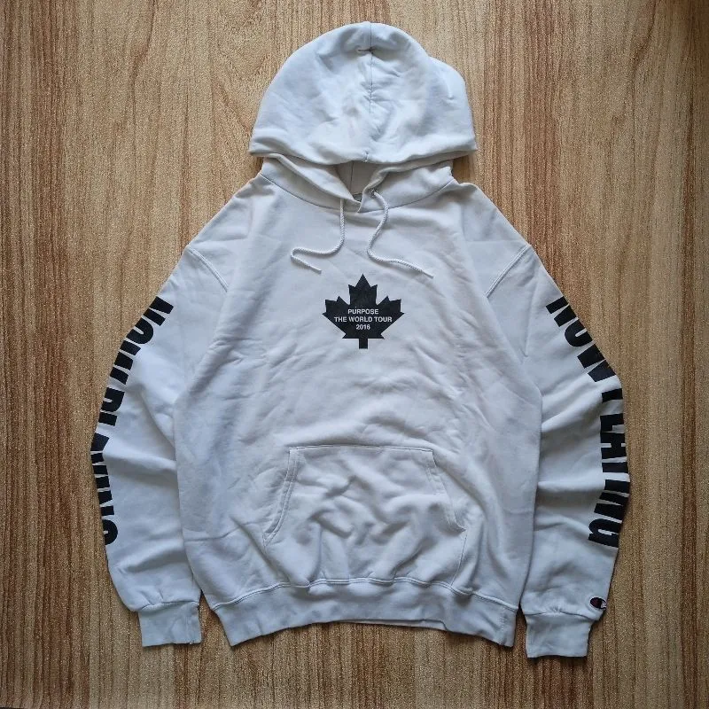 Champion Vintage Hoody Pria white photo 1