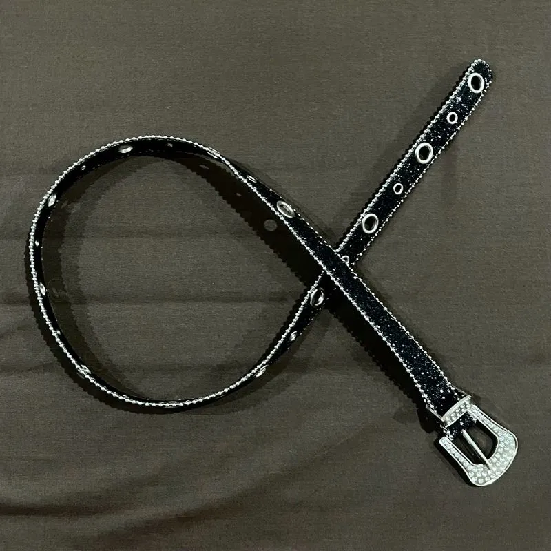 Y2K Belt, Black and Silver Jewels photo 1