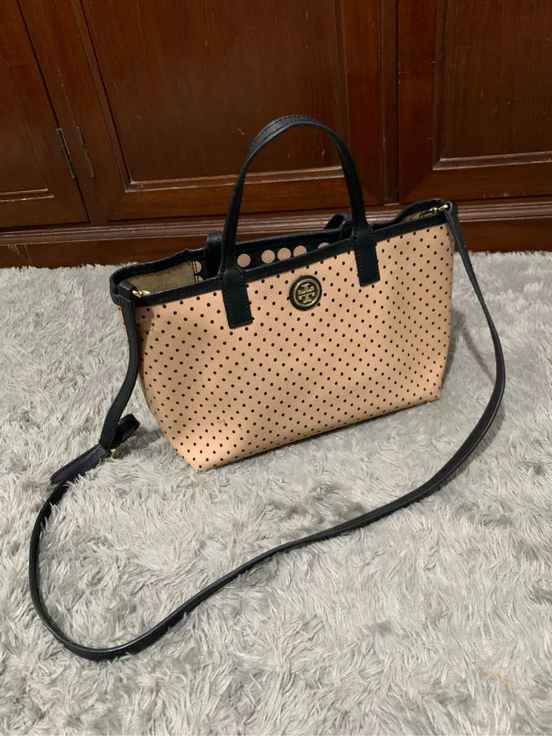 Tas Tory Burch Kerrington Crossbody Beige Polkadot photo 1
