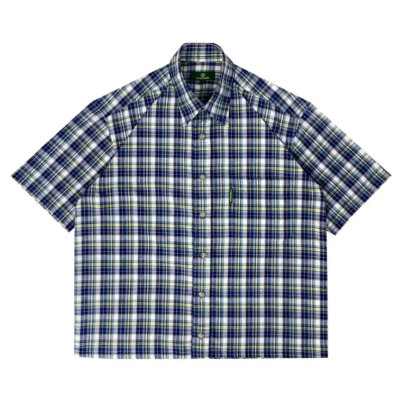 (BS-304) Ivy Brothers -  Plaid Boxy Cut Shirt photo 1