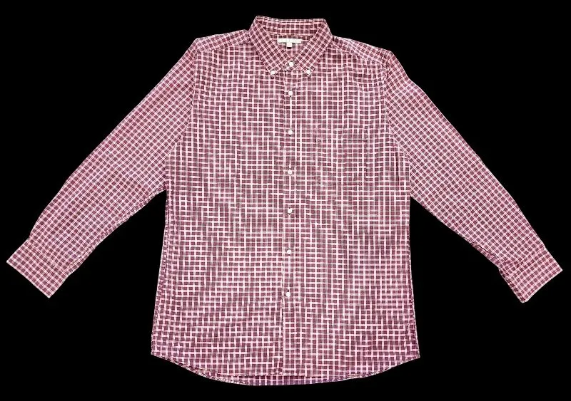 KEMEJA UNIQLO KOTAK-KOTAK MERAH MAROON photo 1