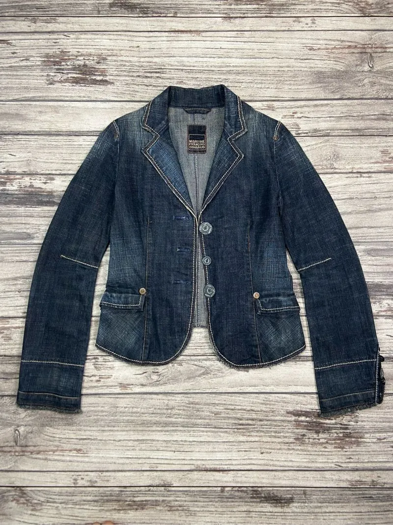 Vintage Marithe Francois Girbaud Denim Jacket Blazer Style