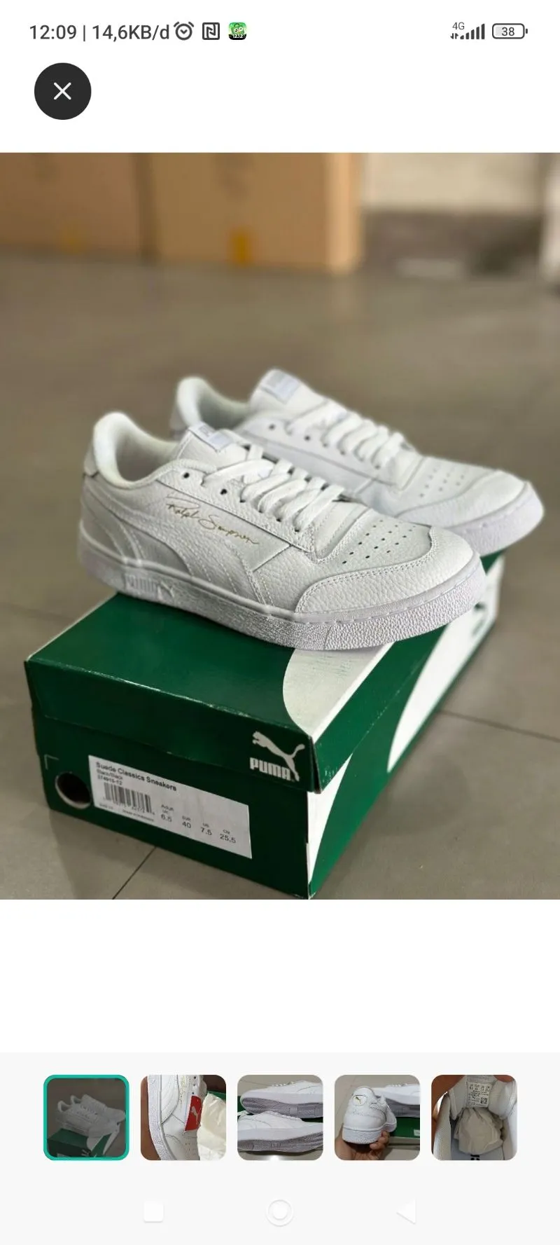 Puma Ralph Sampson full Leather White BNIB photo 1