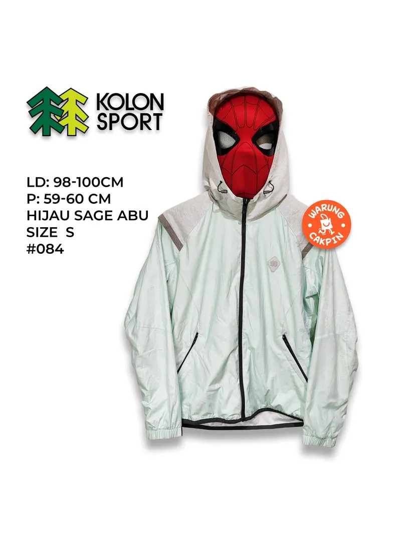 Kolon Sport Biker Sportswear Windbreaker Wanita green gray photo 1